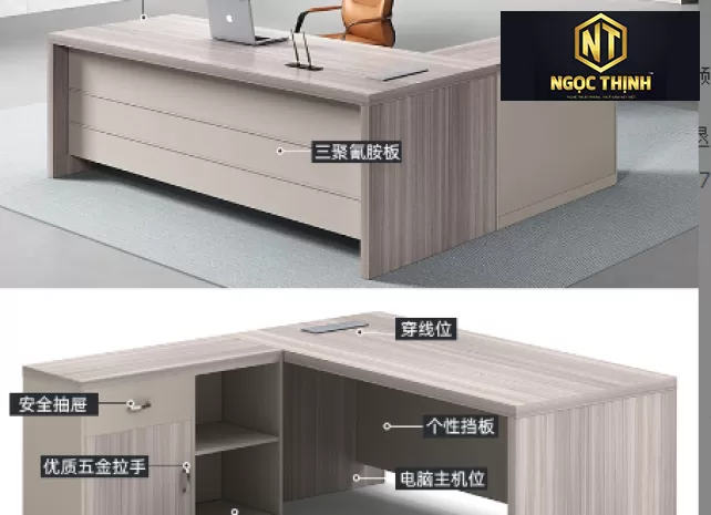 Mẫu bàn làm việc tập thể cho nhân viên văn phòng xu hướng 2024 tại Nội Thất Ngọc Thịnh